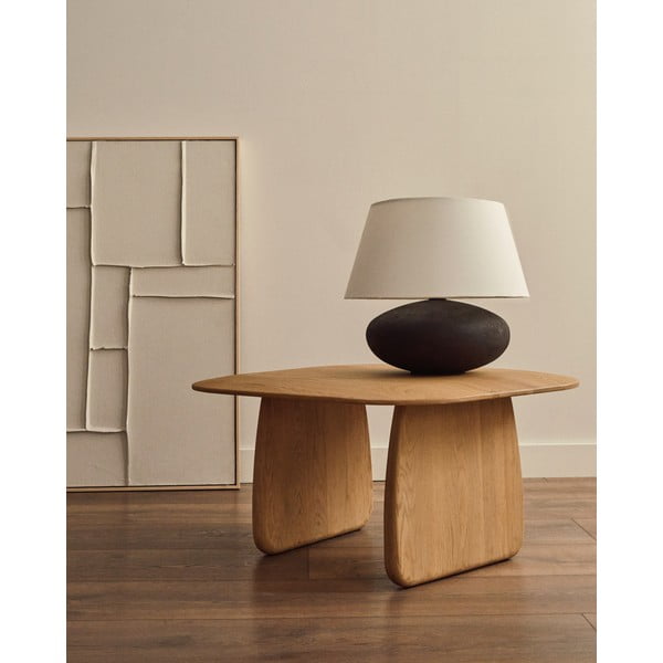 Černobílá stolní lampa s textilním stínidlem (výška 35 cm) Nessi – Kave Home-image-1