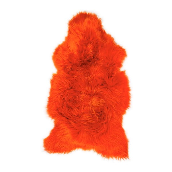 Oranžová ovčí kožešina Swedo, 110 x 60 cm