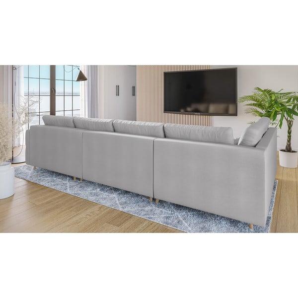 Světle šedá rohová pohovka (pravý roh) Ariella – Ropez-image-3