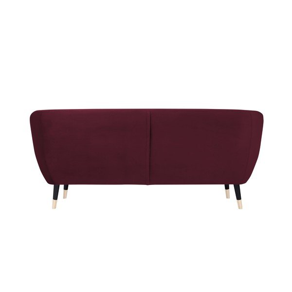 Vínově červená pohovka s černými nohami Mazzini Sofas Amelie, 188 cm-image-4
