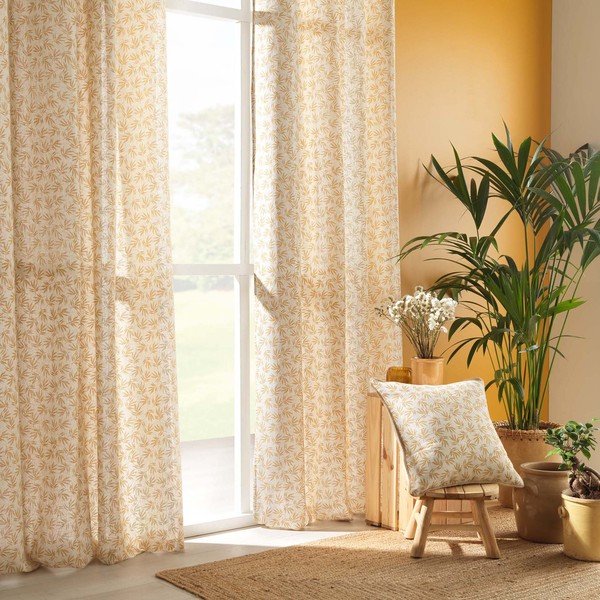 Žluto-bílý závěs 140x240 cm Maddy – douceur d'intérieur-image-3