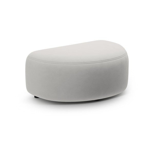 Světle šedá sametová podnožka Kate – Micadoni 