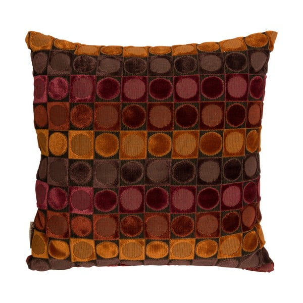 Červeno-oranžový polštář Dutchbone Ottava, 45 x 45 cm