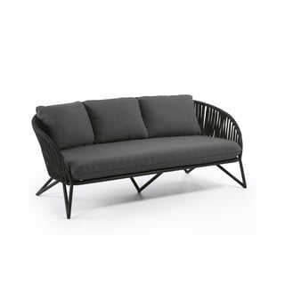 Černá zahradní pohovka Kave Home Branzie