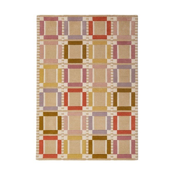 Ručně tkaný vlněný koberec v přírodní barvě 160x230 cm Quadro Wool – Flair Rugs