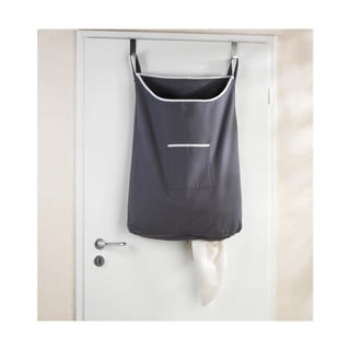 Šedý závěsný koš na prádlo Wenko Door Laundry, 65 l