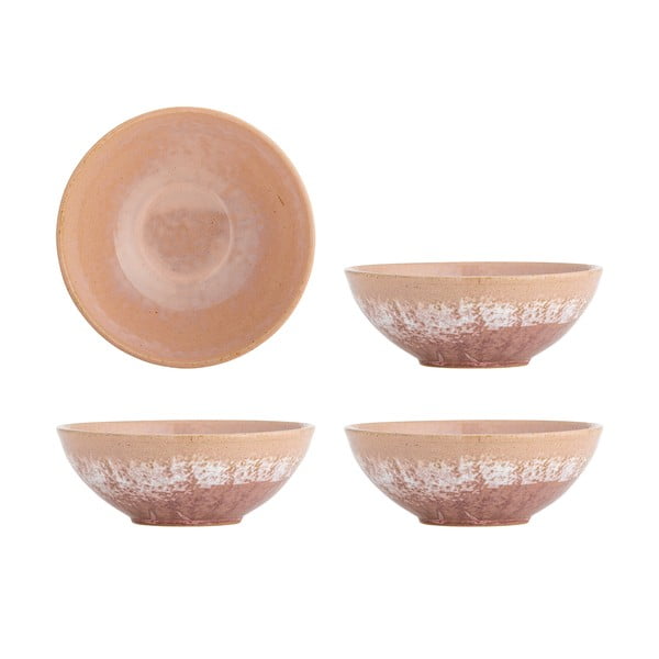 Misky v sadě 4 ks z kameniny v lososové barvě 890 ml Darlene – Bloomingville