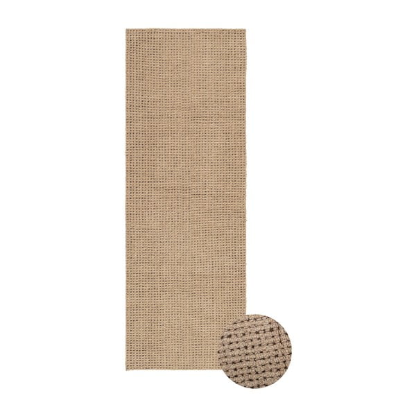Pratelný/ručně tkaný vlněný běhoun v přírodní barvě 80x230 cm Unexpected Wool – Lorena Canals