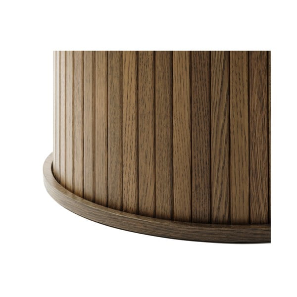 Kulatý jídelní stůl v dekoru dubu ø 120 cm Nola – Unique Furniture-image-4
