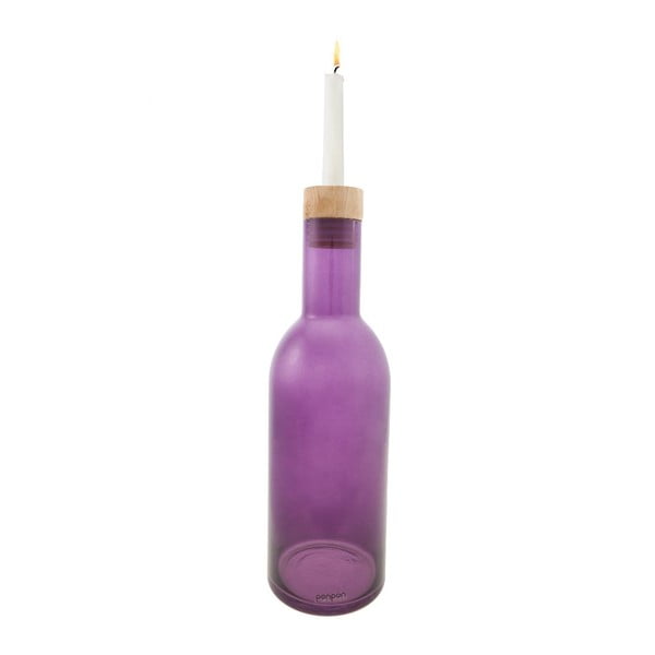 Váza/svícen Bottle 36,8 cm, fialová