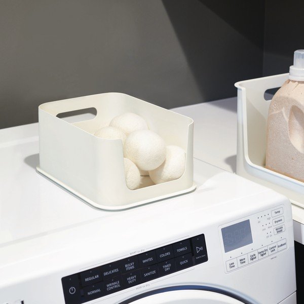 Bílý úložný box iDesign Eco Open, 21,3 x 30,2 cm-image-1