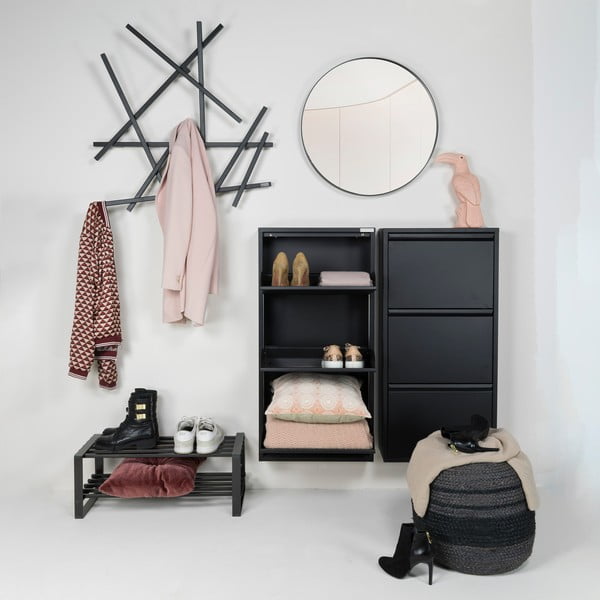 Černý kovový nástěnný věšák 79 cm Matches – Spinder Design-image-1