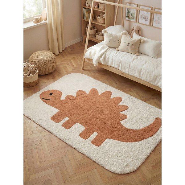 Oranžový/krémový pratelný/ručně tkaný bavlněný dětský koberec 140x200 cm Snuggle Doro – Hanse Home-image-1