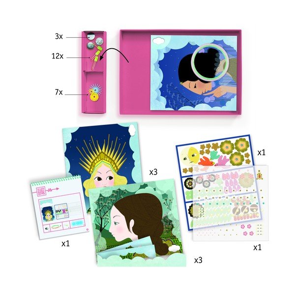 Sada 3 světélkujících obrázků Djeco Royal Crown-image-3