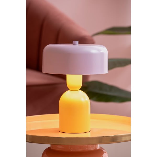 Žlutá/fialová stolní lampa (výška 24 cm) Double Funky – Leitmotiv-image-1