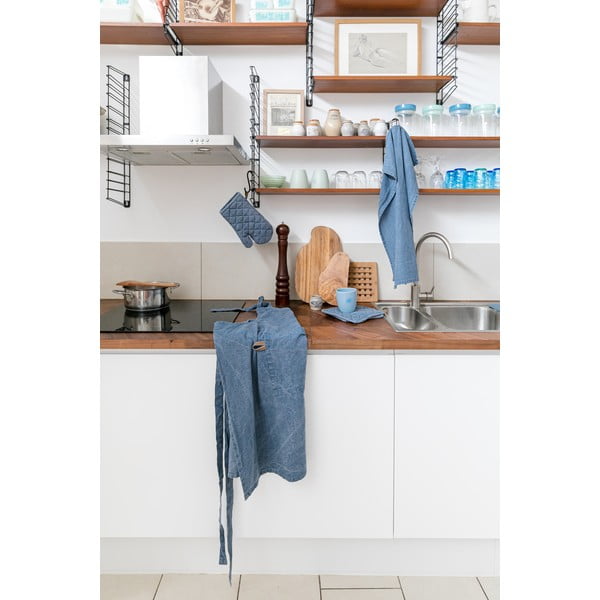 Modrá bavlněná kuchyňská chňapka Tiseco Home Studio-image-2