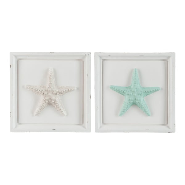 Sada 2 dekorativních rámečků Starfish, 31x5x30 cm