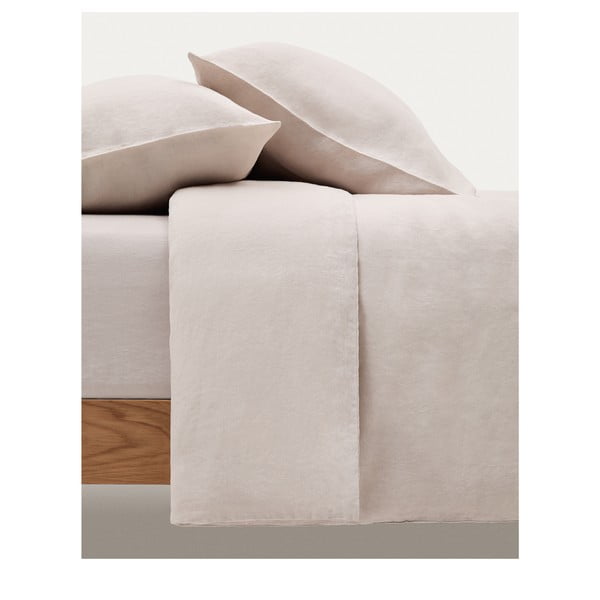 Napínací bavlněné prostěradlo taupe 180x200 cm Simmel – Kave Home-image-3