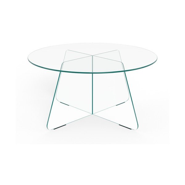 Skleněný kulatý konferenční stolek ø 80 cm Samos – Actona-image-1