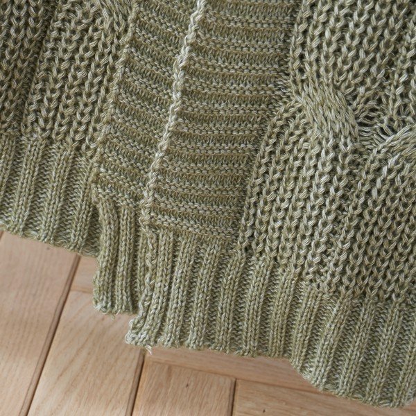 Zelená pletená deka 130x170 cm Chunky Marl Knit – Catherine Lansfield-image-2