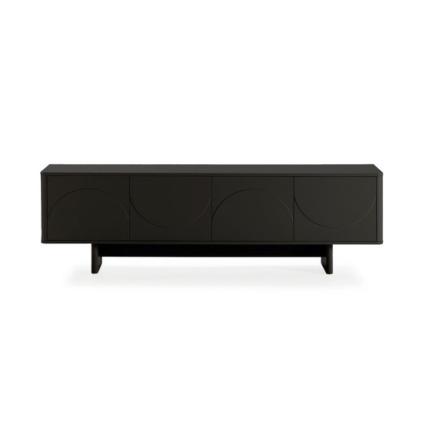 Černý TV stolek 180x55x40 cm Solei – MOME