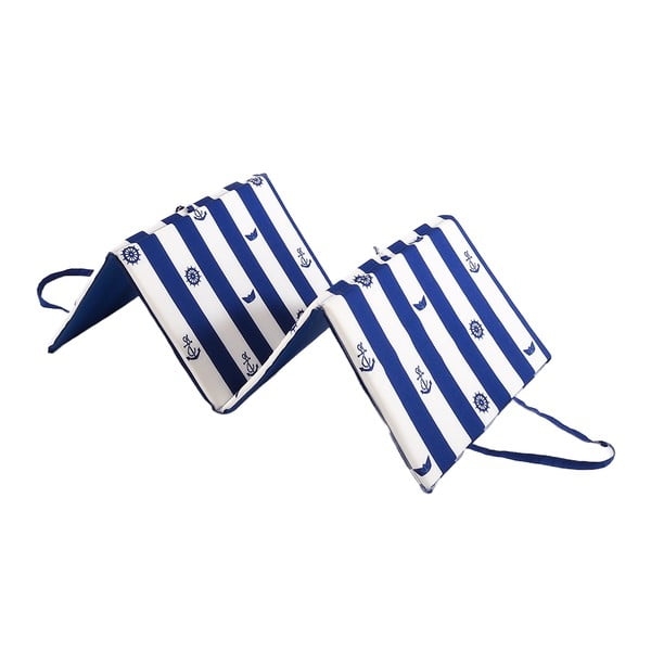 Bílo-modrý zahradní podsedák na lehátko 49x137 cm Stripes – B.E.S.