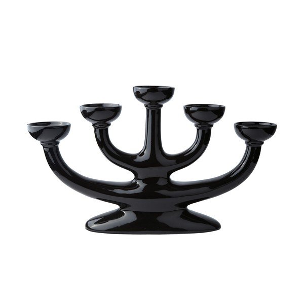 Svícen Black Ceramic, 30 cm