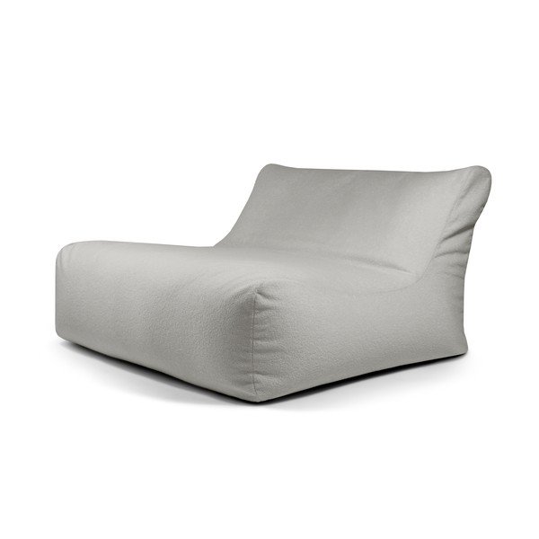 Světle šedý sedací vak z textilie bouclé Sofa Lounge – SLOWDOWN
