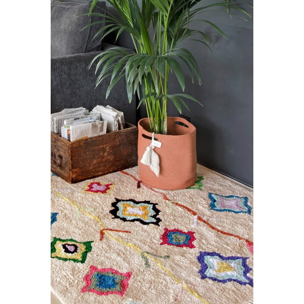 Krémový pratelný ručně tkaný bavlněný koberec 170x240 cm Kaarol – Lorena Canals-image-3