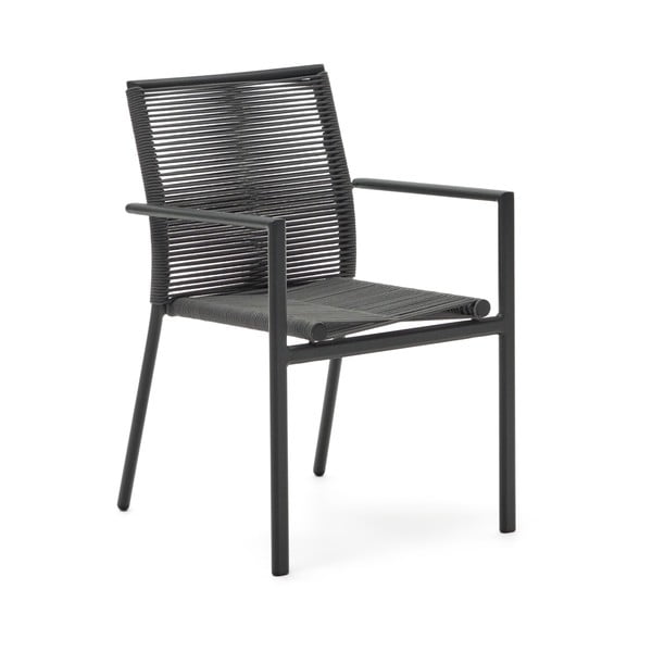 Tmavě šedá kovová zahradní židle Culip – Kave Home