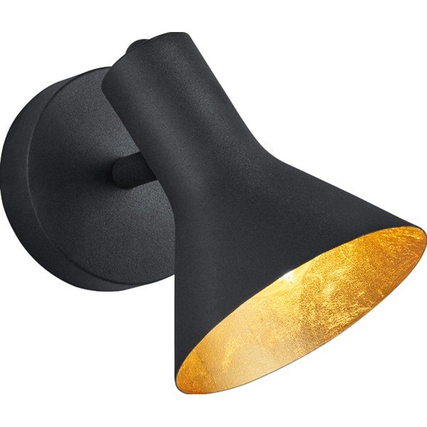 Černé kovové nástěnné svítidlo ø 11 cm Nina – Reality