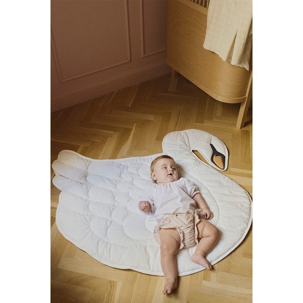 Krémová dětská hrací podložka 100x110 cm Swan – Lorena Canals-image-1