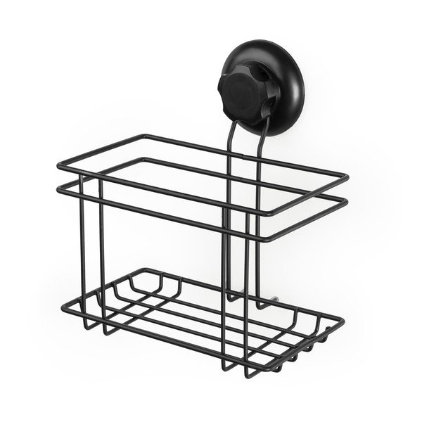 Černá samodržící nástěnná koupelnová polička Compactor Bestlock Black Utensils Holder-image-4