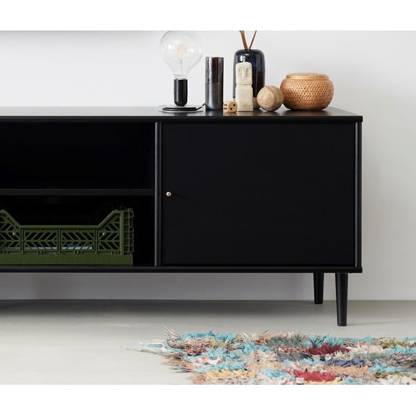 Černá TV komoda s kovovými nohami Mistral 233-image-1