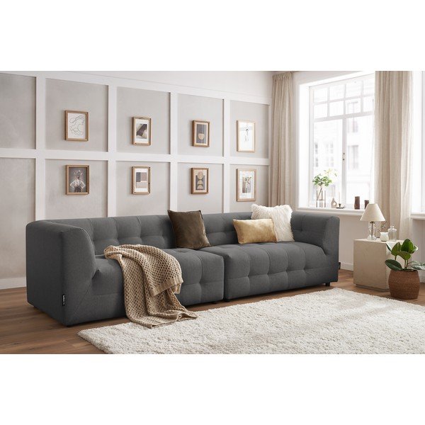 Tmavě šedá pohovka 324 cm Kleber - Bobochic Paris-image-1