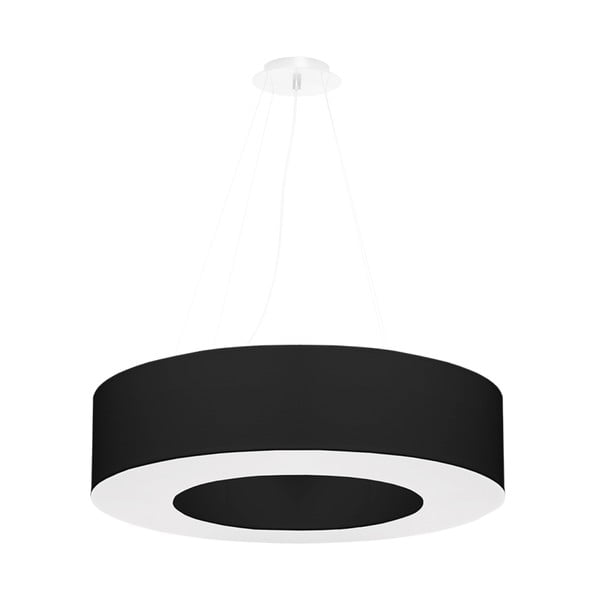 Černé závěsné svítidlo s textilním stínidlem ø 70 cm Galata – Nice Lamps