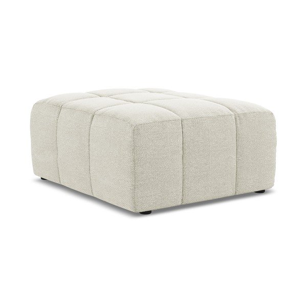 Béžová podnožka z textilie bouclé Aloha – Makamii-image-3