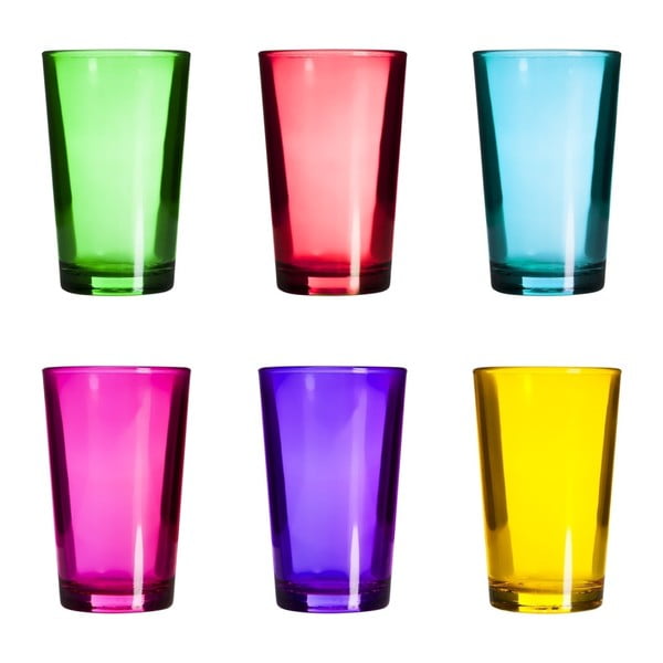 Sada 6 barevných sklenic Yakamoz