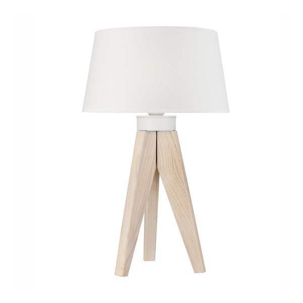 Bílá stolní lampa - LAMKUR