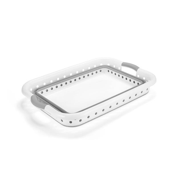 Bílo-šedý plastový koš na prádlo 40 l - Addis-image-2