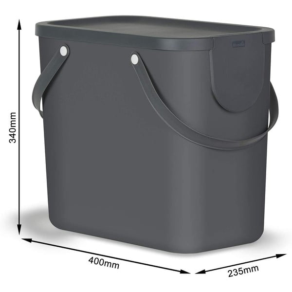 Odpadkový koš na tříděný odpad z recyklovaného plastu 25 l Albula - Rotho-image-3