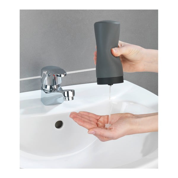 Šedý dávkovač na mycí prostředek Wenko Squeeze, 250 ml-image-3