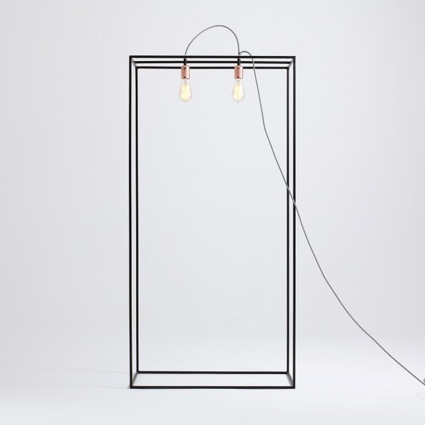 Černá stojací lampa Custom Form Metric, šířka 70 cm-image-1