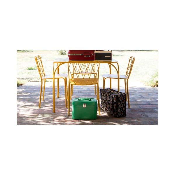 Žlutý zahradní stolek Fermob Kintbury-image-1