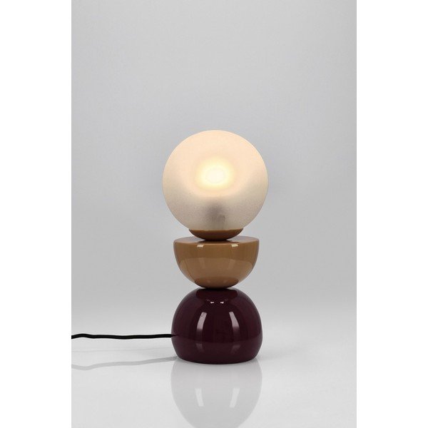 Kovová stolní lampa se skleněným stínidlem (výška 33 cm) Malton – Bizzotto-image-2