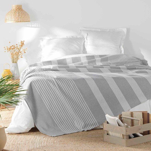 Šedý přehoz 240x260 cm Adele – douceur d'intérieur-image-1