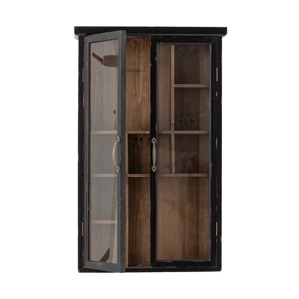 Černá závěsná vitrína z jedlového dřeva 50x80x14 cm Hazem – Bloomingville-image-4