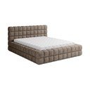 Světle hnědá čalouněná dvoulůžková postel s úložným prostorem s roštem 180x200 cm Dizzle – ELTAP