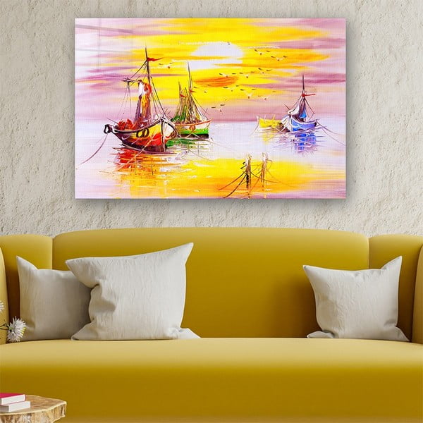 Skleněný obraz 100x70 cm Sunset – Wallity-image-1
