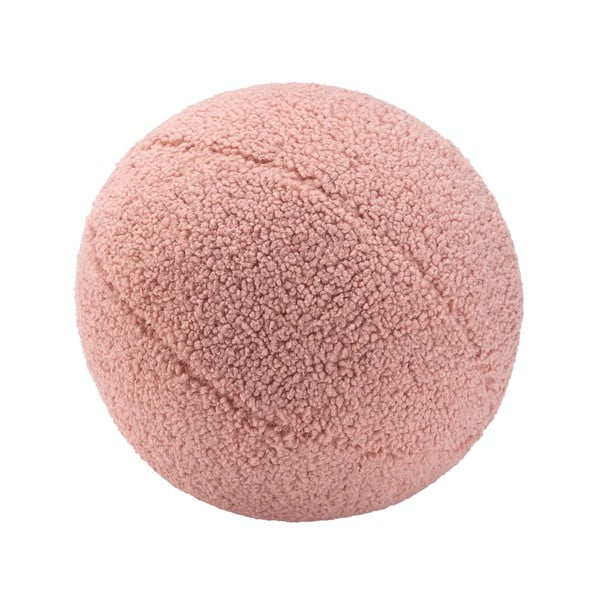 Růžový dětský pohovkový polštář z textilie bouclé Ball – Wigiwama